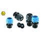 Clearance - Cable Glands - 50.620 PABLEXSI - CLEARANCE - Perfect cable gland EX M20X1,5 thread length 8, min/max cable dia 5.5-13, Sealing Ring material Silicone VMQ Gland Colour-Body Black RAL 9005 - Head Blue RAL 5015